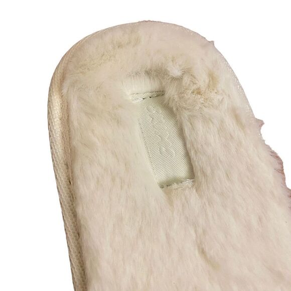 NEW SKIMS The Slide Faux Fur Slipper in Bone Size 35 = US 4-4.5 - Picture 3 of 4